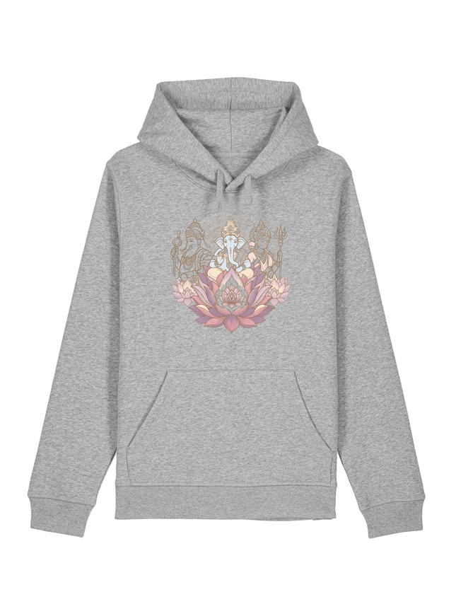 Heather Grey Printed Hoody Front