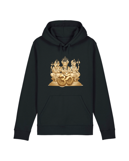 Black Printed Hoody Front