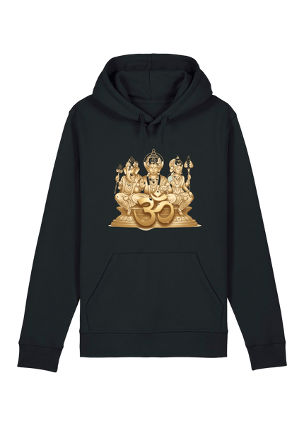 Black Printed Hoody Front