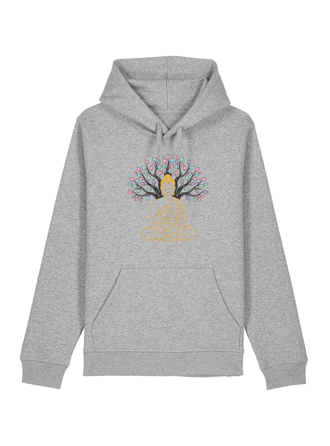 Heather Grey Printed Hoody Front