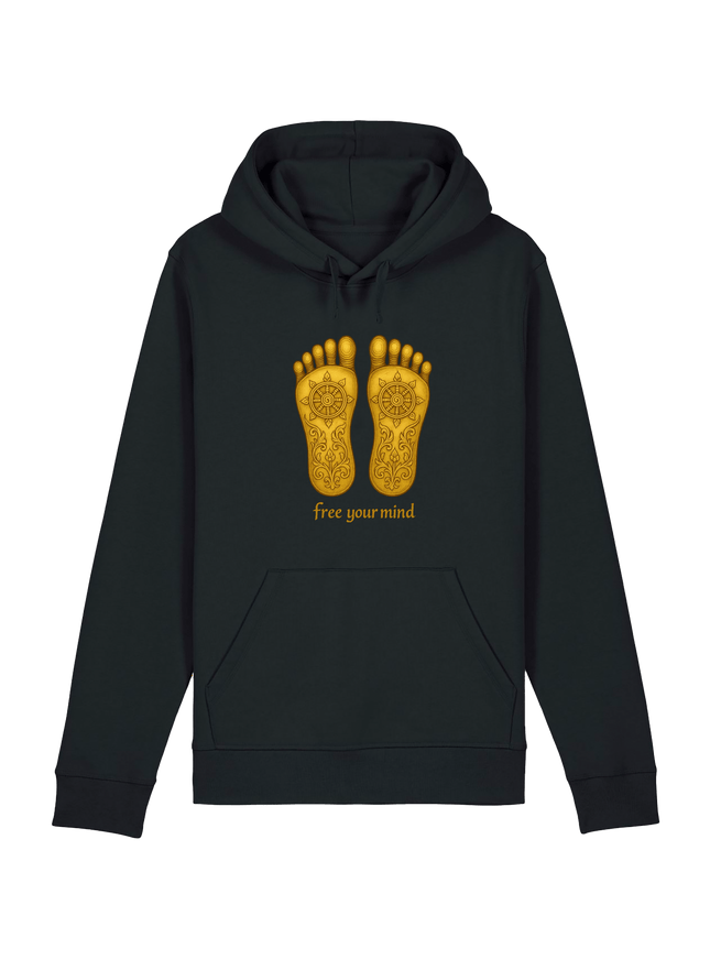 Black Printed Hoody Front
