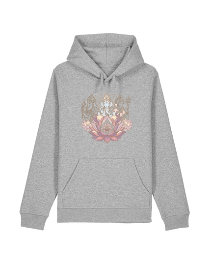 Heather Grey Printed Hoody Front