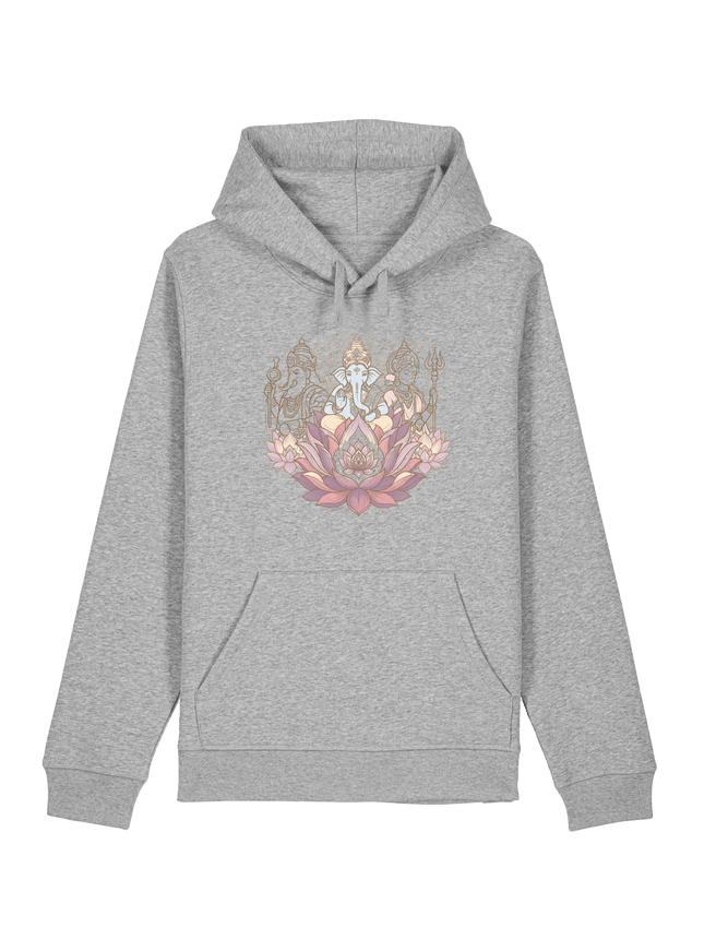 Heather Grey Printed Hoody Front