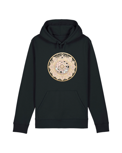 Black Printed Hoody Front