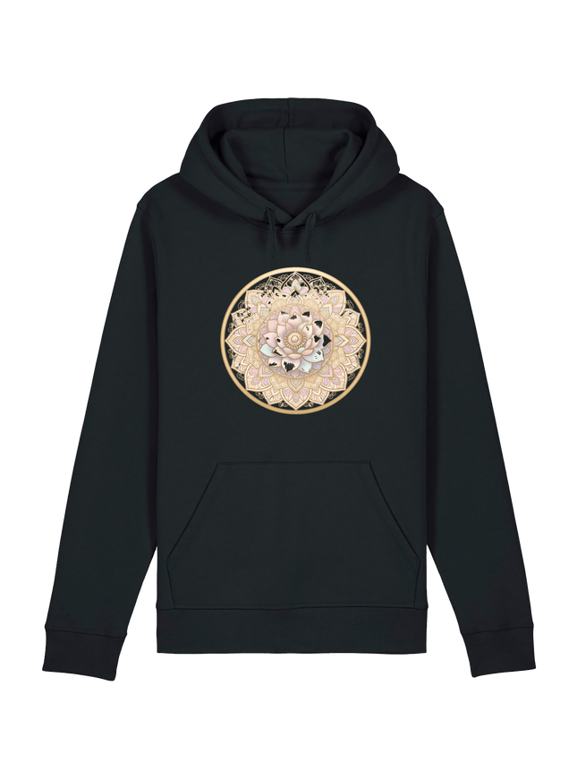 Black Printed Hoody Front