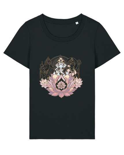 Black Printed T-shirt Front