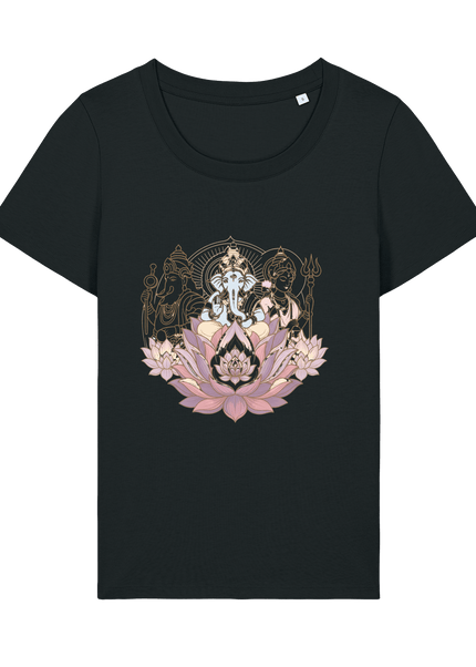 Black Printed T-shirt Front