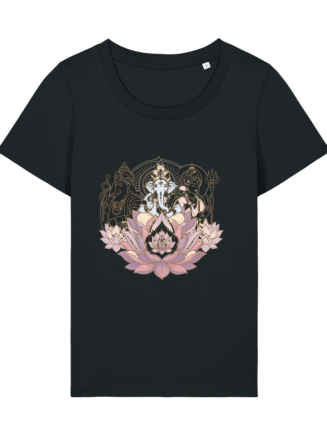 Black Printed T-shirt Front