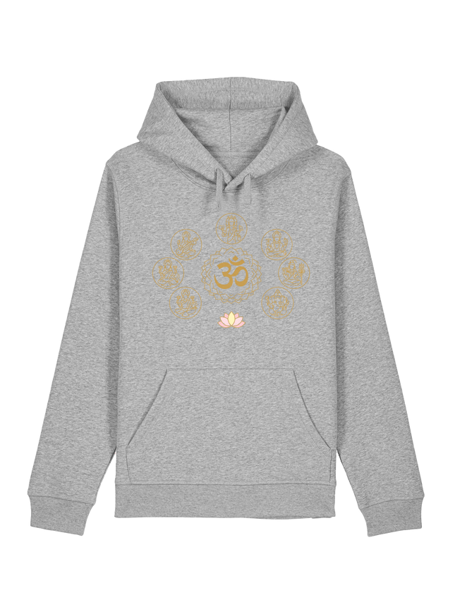 Heather Grey Printed Hoody Front