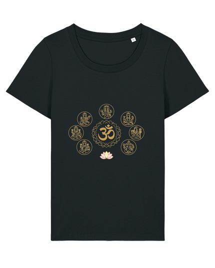 Black Printed T-shirt Front