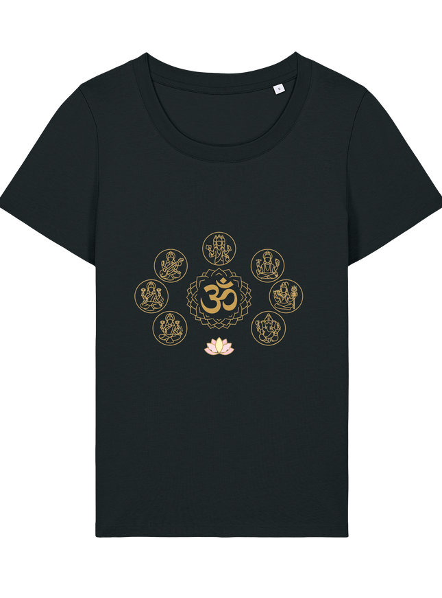 Black Printed T-shirt Front