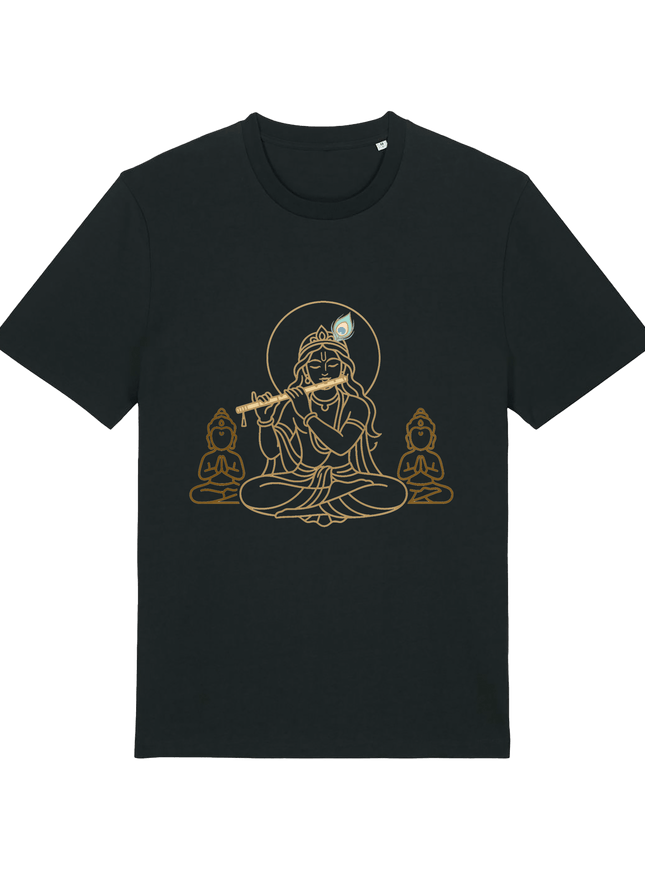 Black Printed T-shirt Front