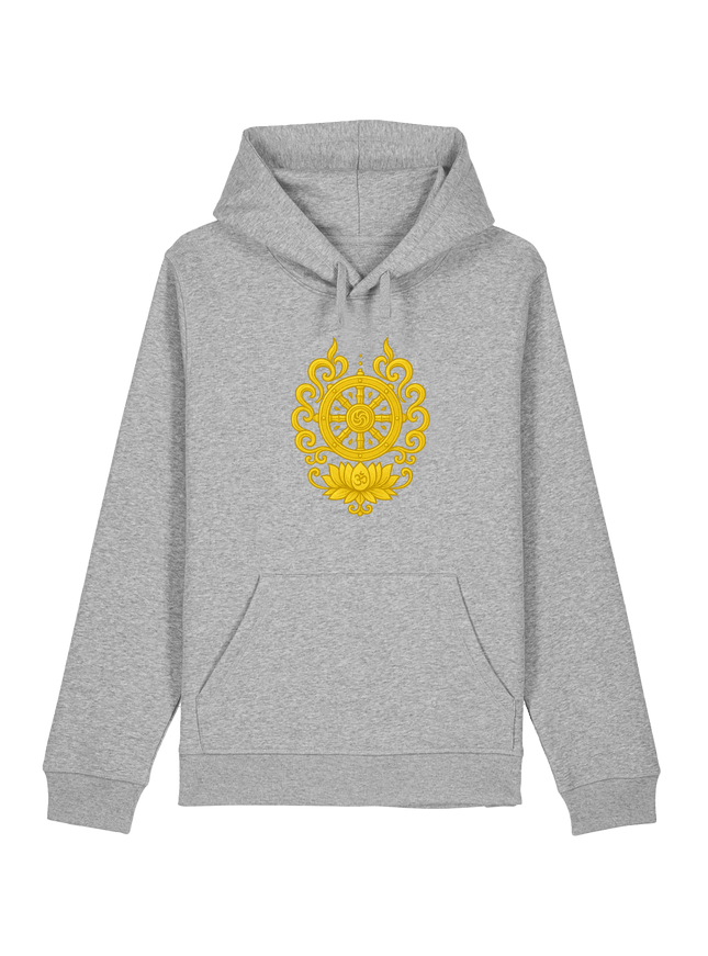 Heather Grey Printed Hoody Front