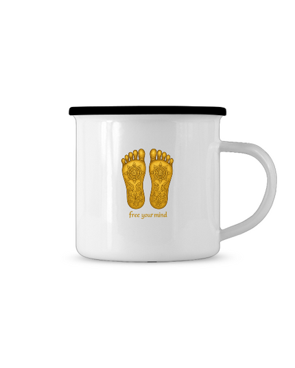 Buddhas Fußabdruck Tasse