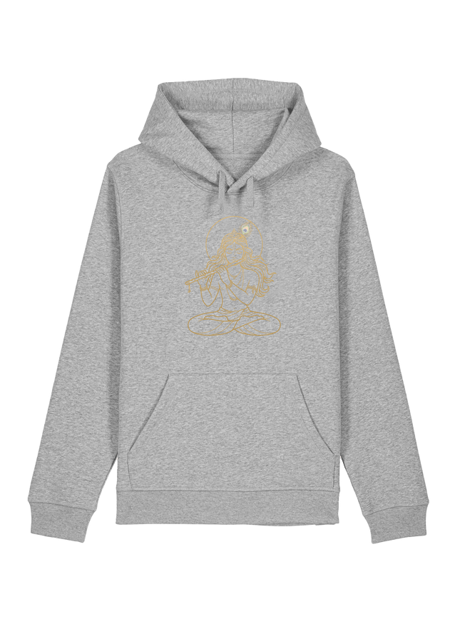 Heather Grey Printed Hoody Front