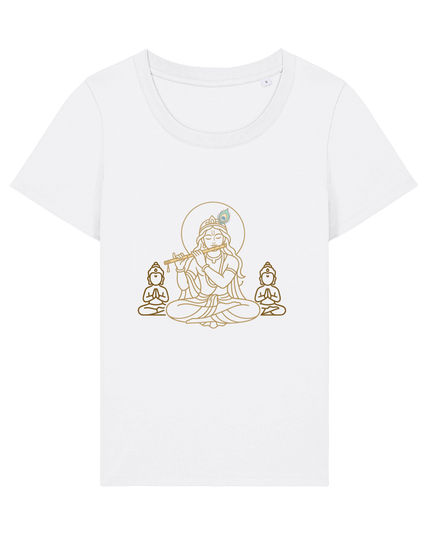 White Printed T-shirt Front