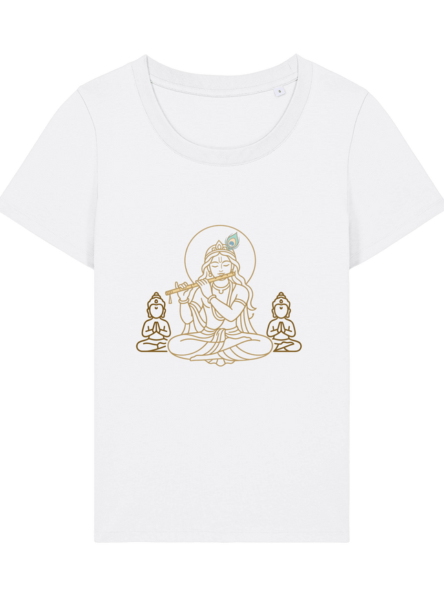 White Printed T-shirt Front