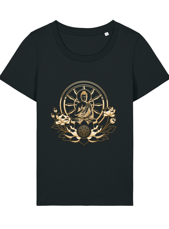 Black Printed T-shirt Front