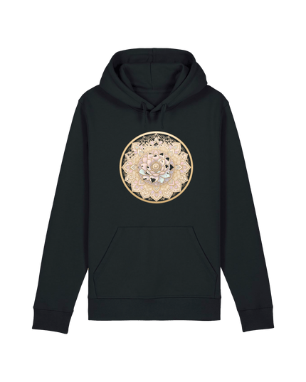Black Printed Hoody Front