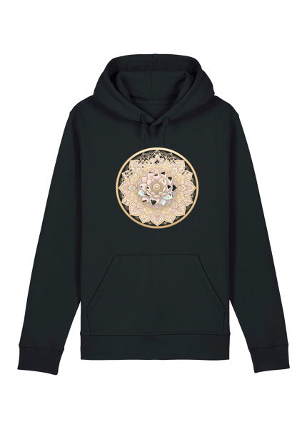 Black Printed Hoody Front
