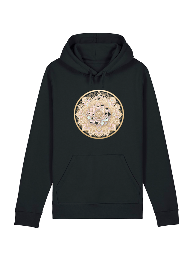 Black Printed Hoody Front