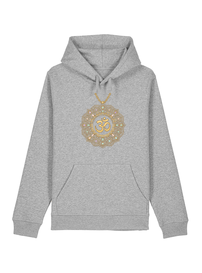 Heather Grey Printed Hoody Front