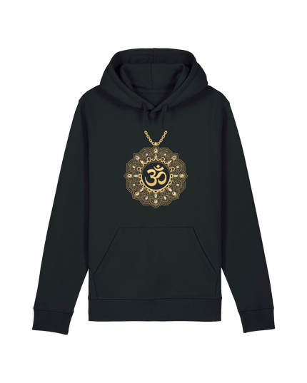 Black Printed Hoody Front