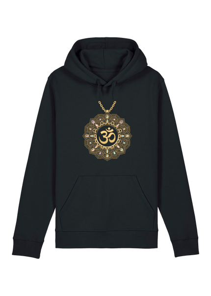 Black Printed Hoody Front