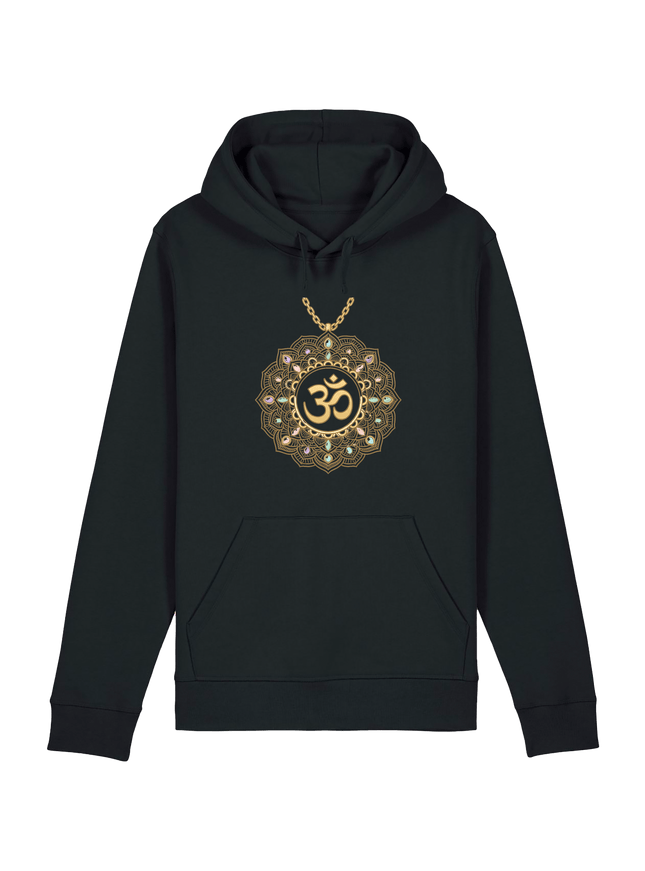 Black Printed Hoody Front