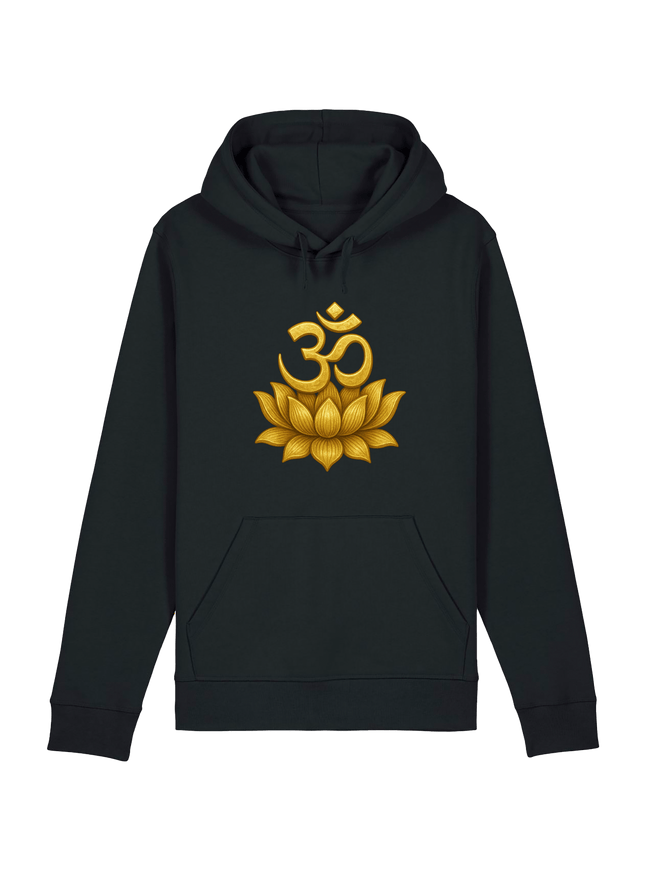 Black Printed Hoody Front