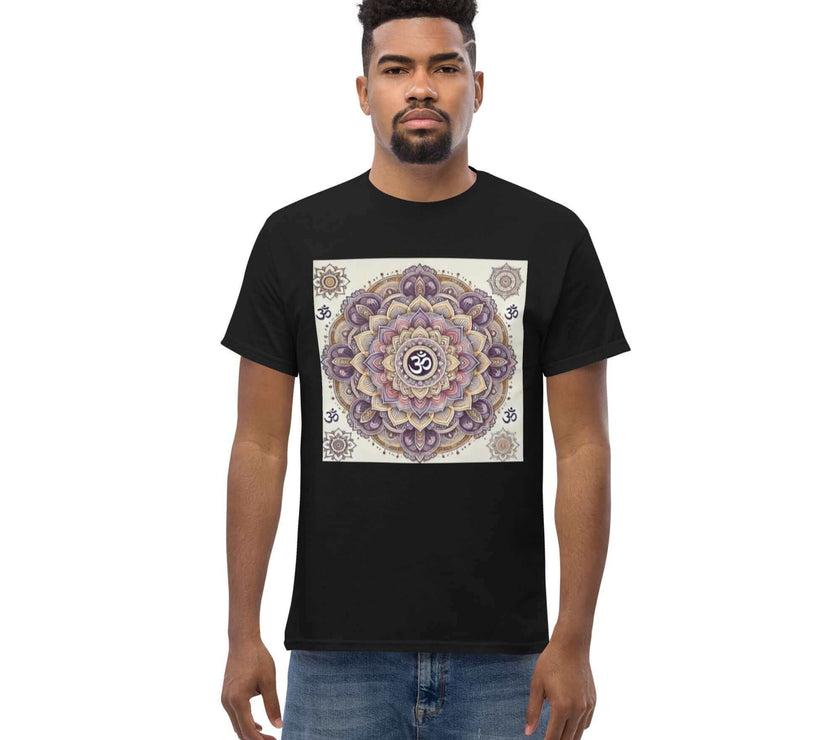 **Men's Mandala T-Shirt – Premium Quality, Stylish Casual Wear with Unique Mandala Design, Comfortable and Relaxed Fit**