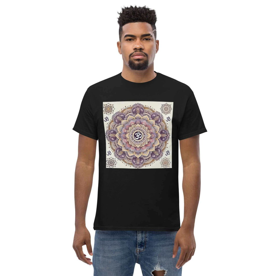 **Men's Mandala T-Shirt – Premium Quality, Stylish Casual Wear with Unique Mandala Design, Comfortable and Relaxed Fit**