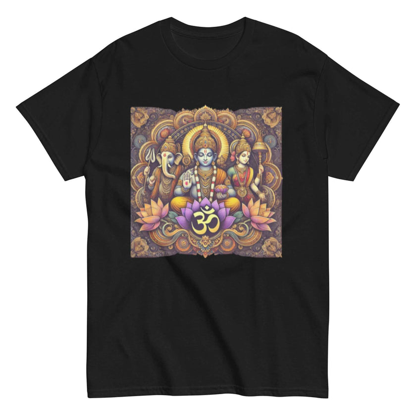 **Om der Drei Götter Herren T-Shirt – Premiumqualität, Stilvolle Freizeitkleidung mit Einzigartigem Om der Drei Götter-Design, Bequem und Entspannte Passform**