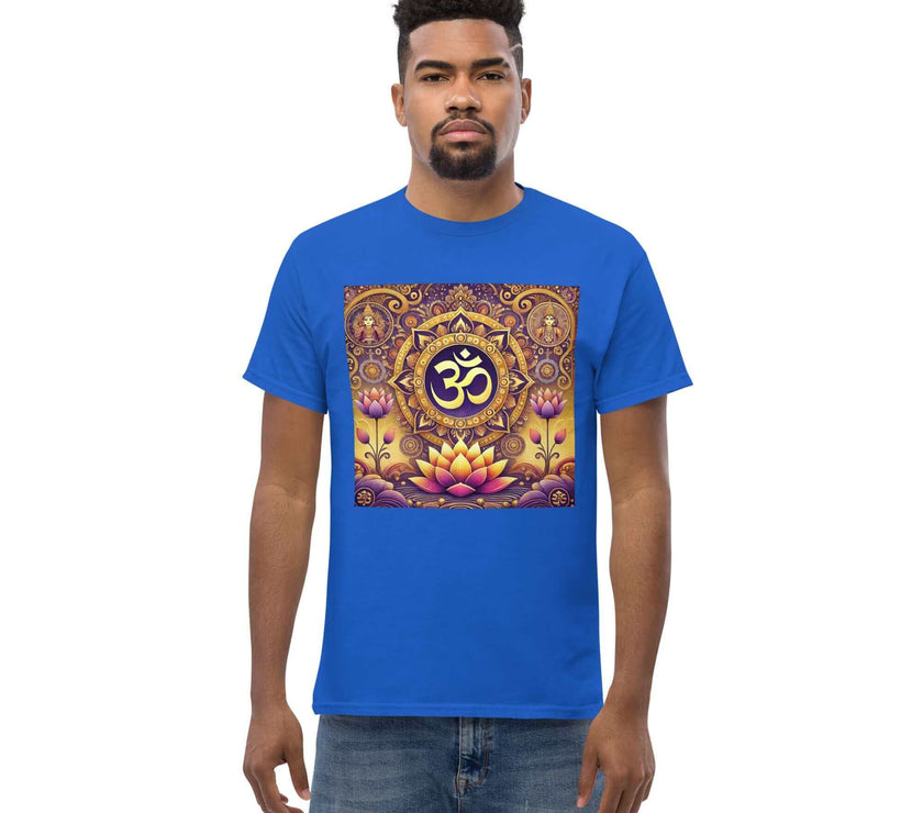 **Herren Om Lotus T-Shirt – Premiumqualität, Stilvolle Freizeitkleidung mit Einzigartigem Om Lotus-Design, Bequem und Entspannte Passform**