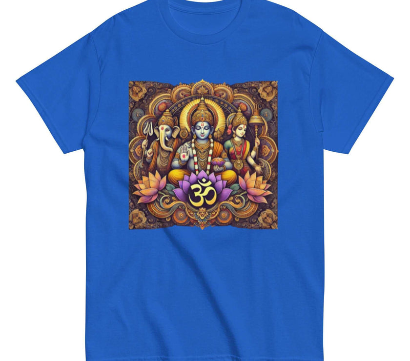 **Om der Drei Götter Herren T-Shirt – Premiumqualität, Stilvolle Freizeitkleidung mit Einzigartigem Om der Drei Götter-Design, Bequem und Entspannte Passform**