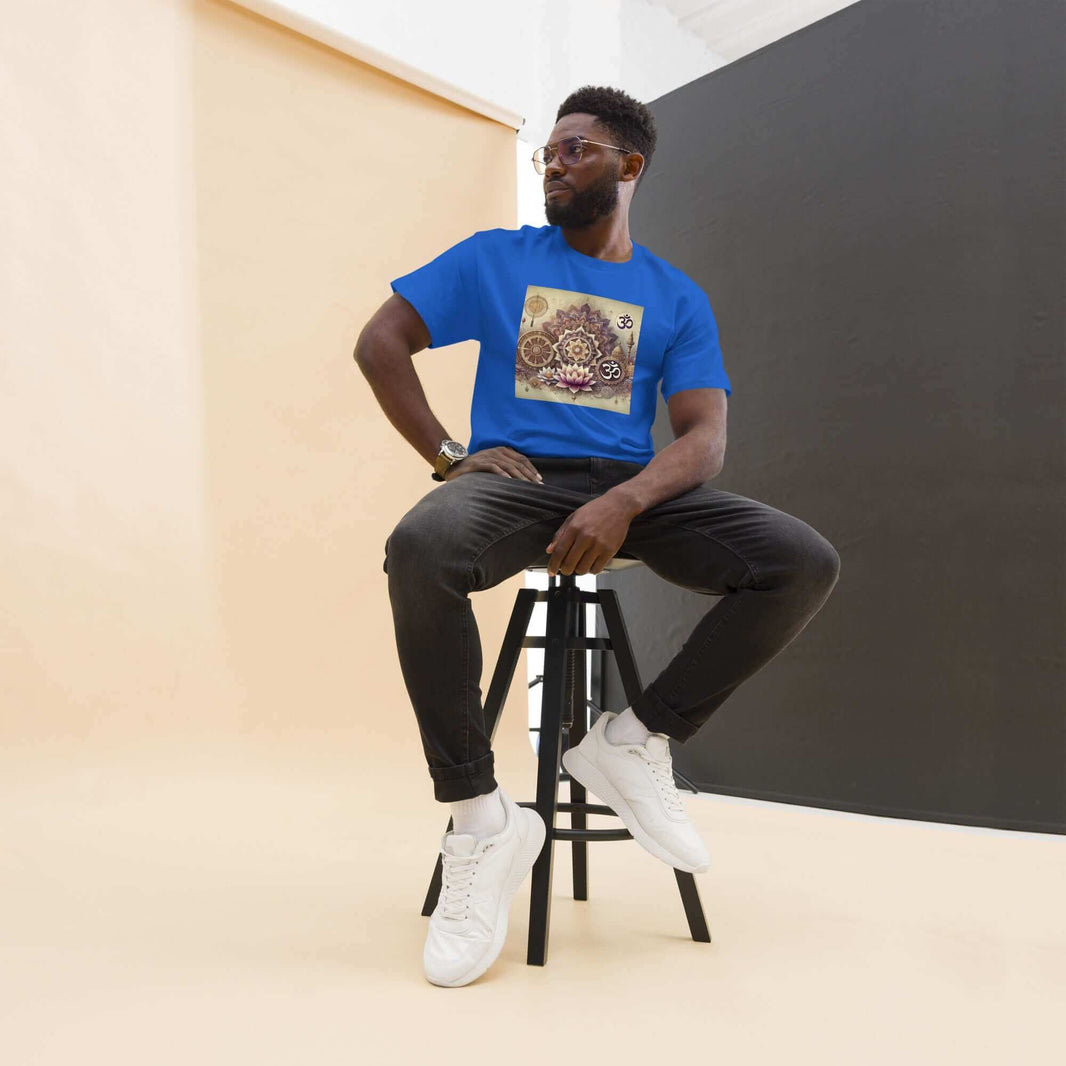 **Herren Om Altar T-Shirt – Premiumqualität, Stilvolle Freizeitkleidung mit Einzigartigem Om Altar-Design, Bequem und Entspannte Passform**