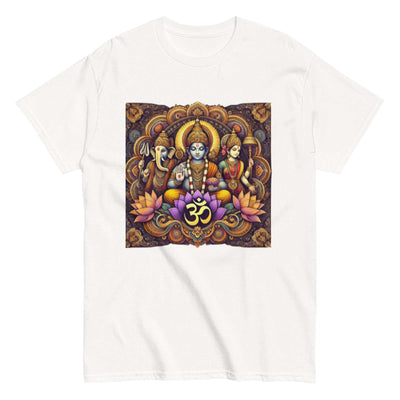 **Om der Drei Götter Herren T-Shirt – Premiumqualität, Stilvolle Freizeitkleidung mit Einzigartigem Om der Drei Götter-Design, Bequem und Entspannte Passform** SatoriSoul