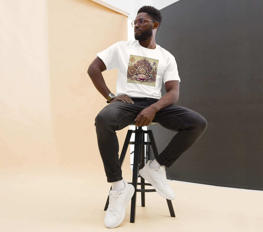 **Herren Om Altar T-Shirt – Premiumqualität, Stilvolle Freizeitkleidung mit Einzigartigem Om Altar-Design, Bequem und Entspannte Passform**
