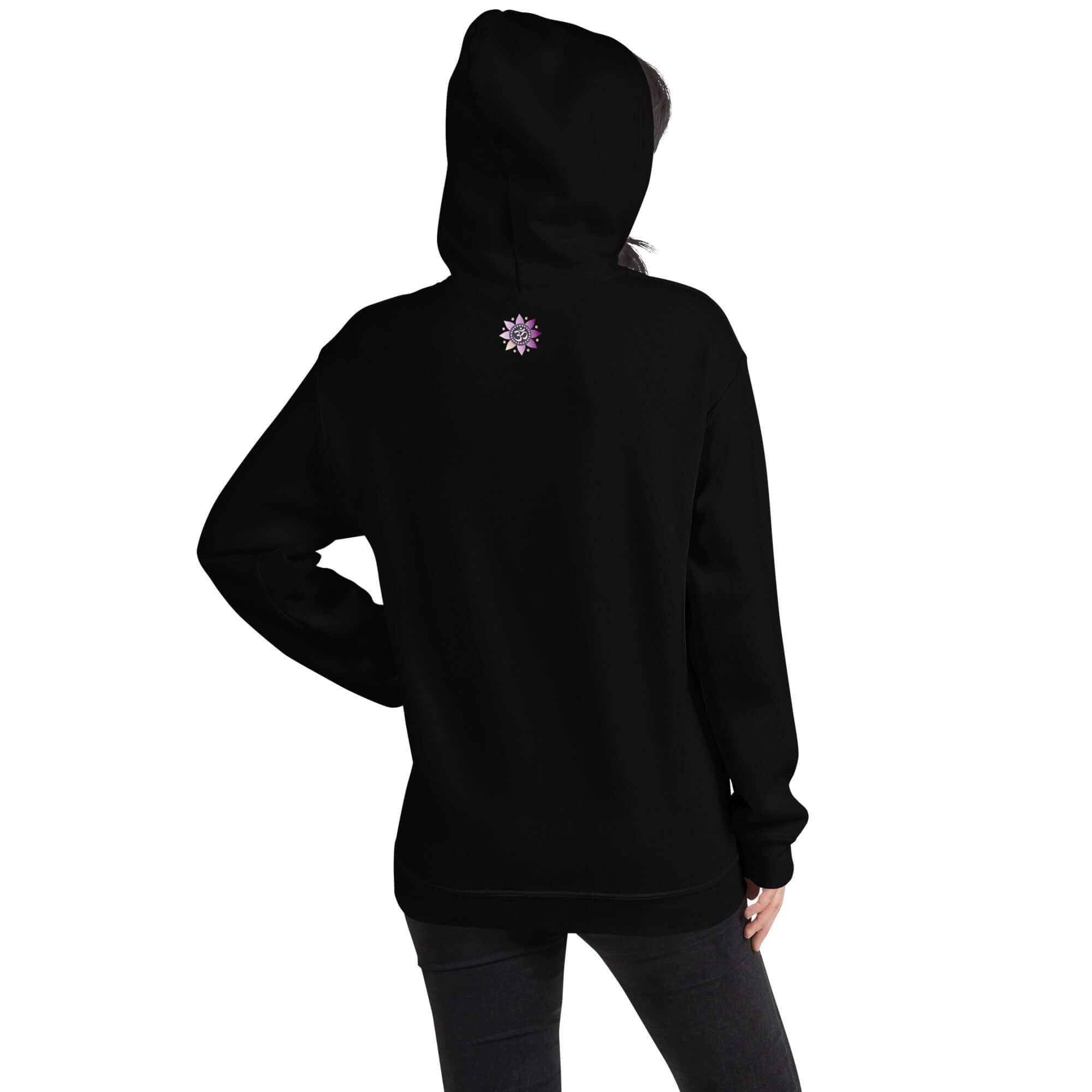 **Om Mandala Hoodie – Spiritueller Hoodie, Lila-Gold-Design, Damen Hoodie, Mandala-Kunst, Yoga-Kleidung, Meditationskleidung, Innerer Frieden, Spirituelles Geschenk, Bequeme Mode** SatoriSoul