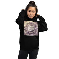 Golden Women's Buddha Mandala Hoodie, Spiritual Comfort, Boho Chic, Artistic Fashion, Mindfulness Hoodie, Meditation