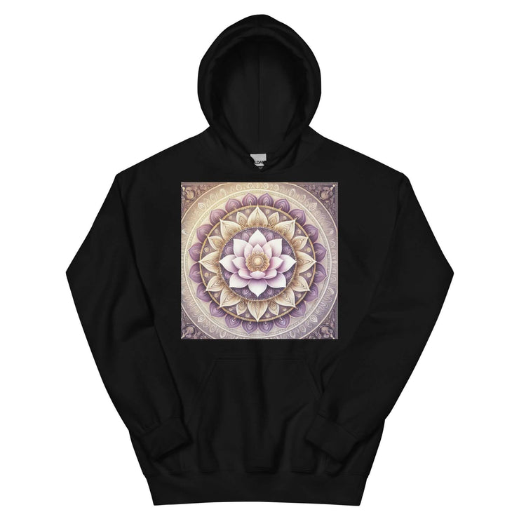 **Women's Lotus Mandala Hoodie – Stylish, Comfortable &amp; Spiritual, Yoga, Boho, Artistic, Relaxed Fit, Meditation**