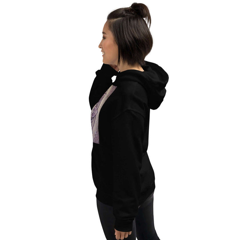 Golden Women's Buddha Mandala Hoodie, Spiritual Comfort, Boho Chic, Artistic Fashion, Mindfulness Hoodie, Meditation