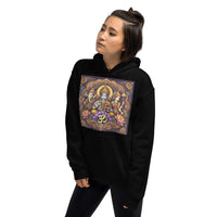 **Om of the Three Gods Hoodie – Ganesha, Shiva, Parvati Design, Spiritual, Artistic, Comfortable, Balanced Energy**