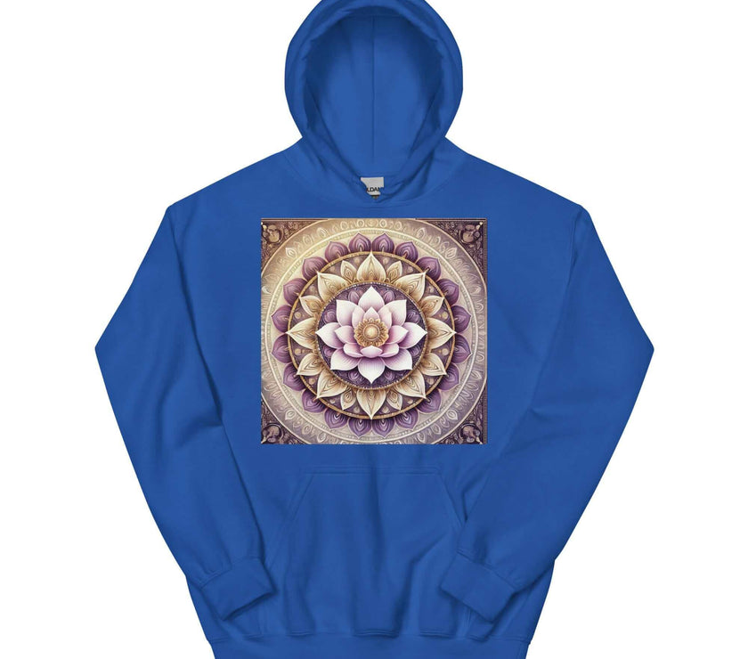**Damen Lotus Mandala Hoodie – Stilvoll, Bequem & Spirituell, Yoga, Boho, Künstlerisch, Entspannte Passform, Meditation**