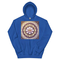 **Damen Lotus Mandala Hoodie – Stilvoll, Bequem & Spirituell, Yoga, Boho, Künstlerisch, Entspannte Passform, Meditation**