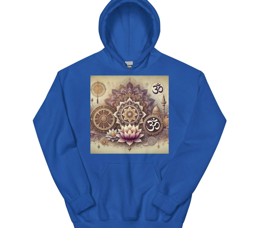 **Damen Om Altar Hoodie – Spirituell, Gemütlich & Künstlerisch, Om-Symbol, Meditation, Yoga, Boho-Chic, Bedeutungsvolle Mode**