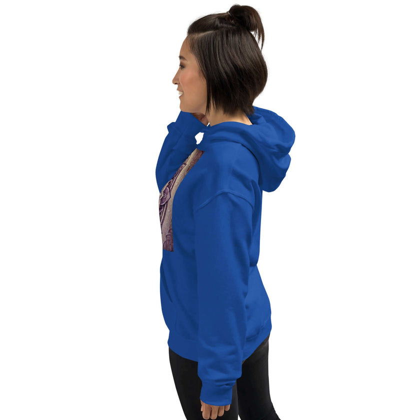 Golden Women's Buddha Mandala Hoodie, Spiritual Comfort, Boho Chic, Artistic Fashion, Mindfulness Hoodie, Meditation