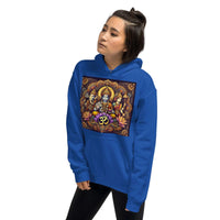 **Om of the Three Gods Hoodie – Ganesha, Shiva, Parvati Design, Spiritual, Artistic, Comfortable, Balanced Energy**