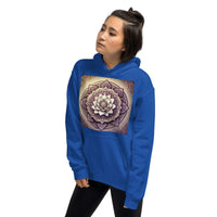 Golden Women's Buddha Mandala Hoodie, Spiritual Comfort, Boho Chic, Artistic Fashion, Mindfulness Hoodie, Meditation