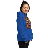 **Om of the Three Gods Hoodie – Ganesha, Shiva, Parvati Design, Spiritual, Artistic, Comfortable, Balanced Energy**
